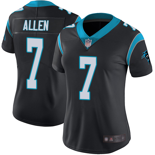 Carolina Panthers Limited Black Women Kyle Allen Home Jersey NFL Football #7 Vapor Untouchable->carolina panthers->NFL Jersey